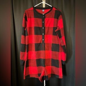Old Navy Red and Black Plaid Pajama Set